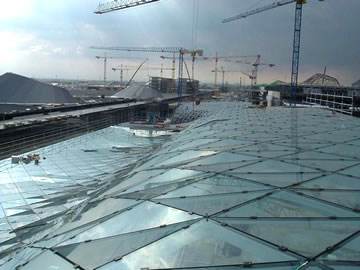 Construction of Exhibition Halls in Milan, Italy 