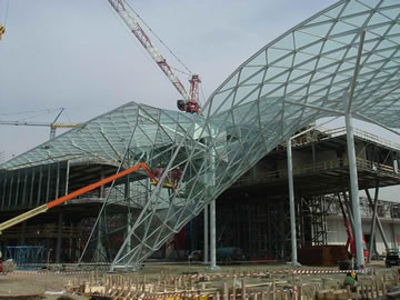 Construction of Exhibition Halls in Milan, Italy 