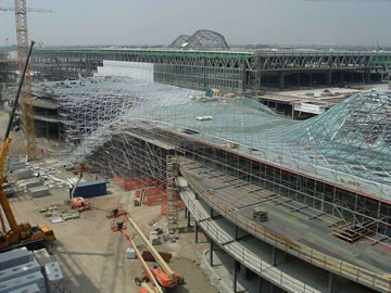 Construction of Exhibition Halls in Milan, Italy 